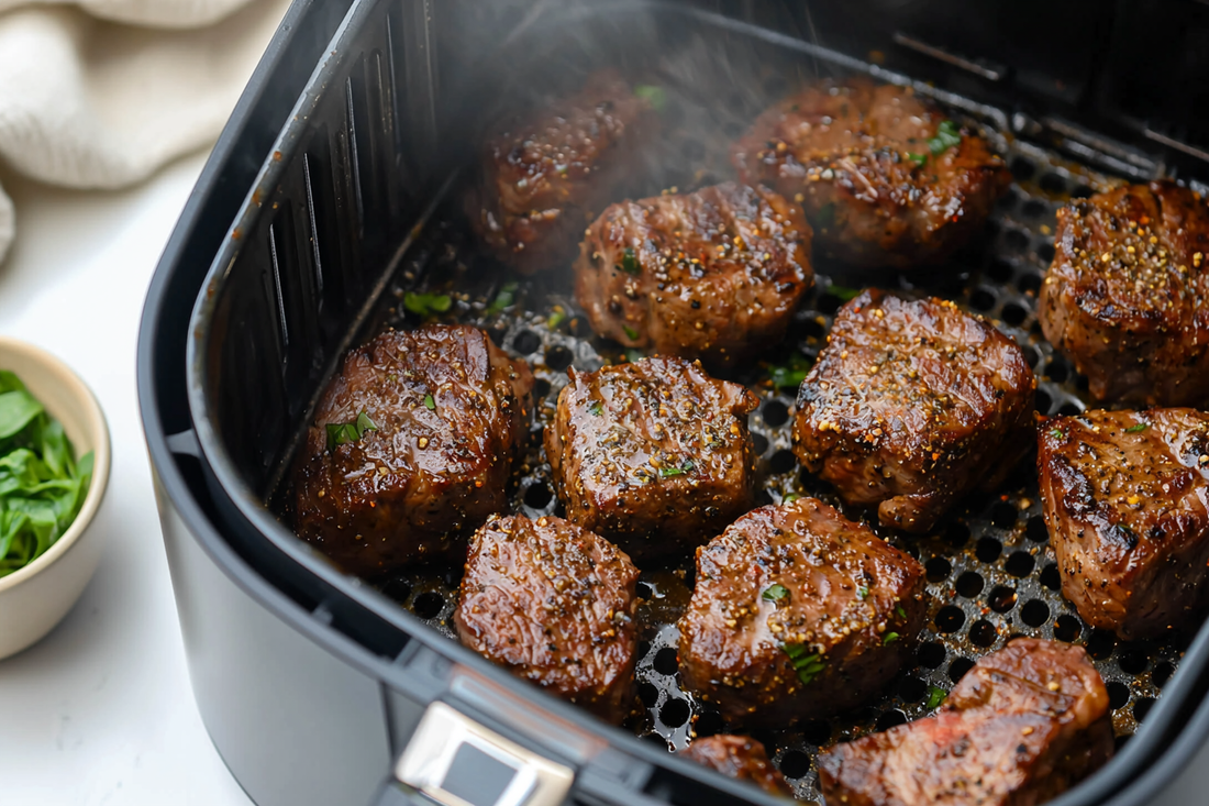 Air Fryer Sweet Bourbon Steak Bites