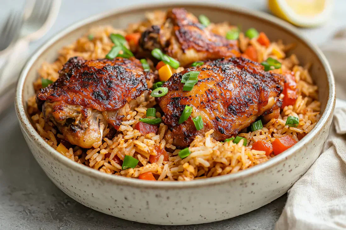 One Pot Jerk Chicken and Rice