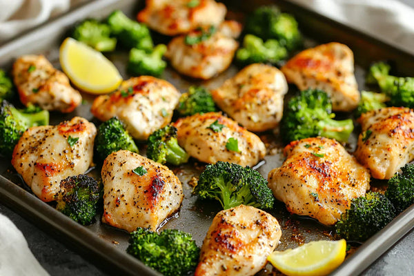 Sheet Pan Lemon Pepper Chicken and Broccoli