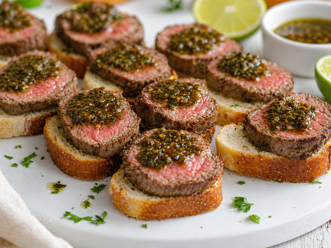 Chimichurri Steak Crostini