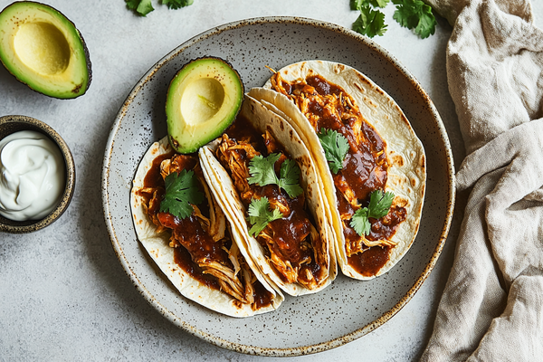 Easy Mole Smothered Tacos