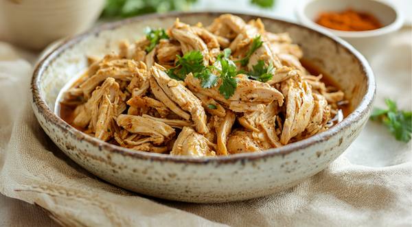 Slow Cooker Shredded Moroccan Chicken