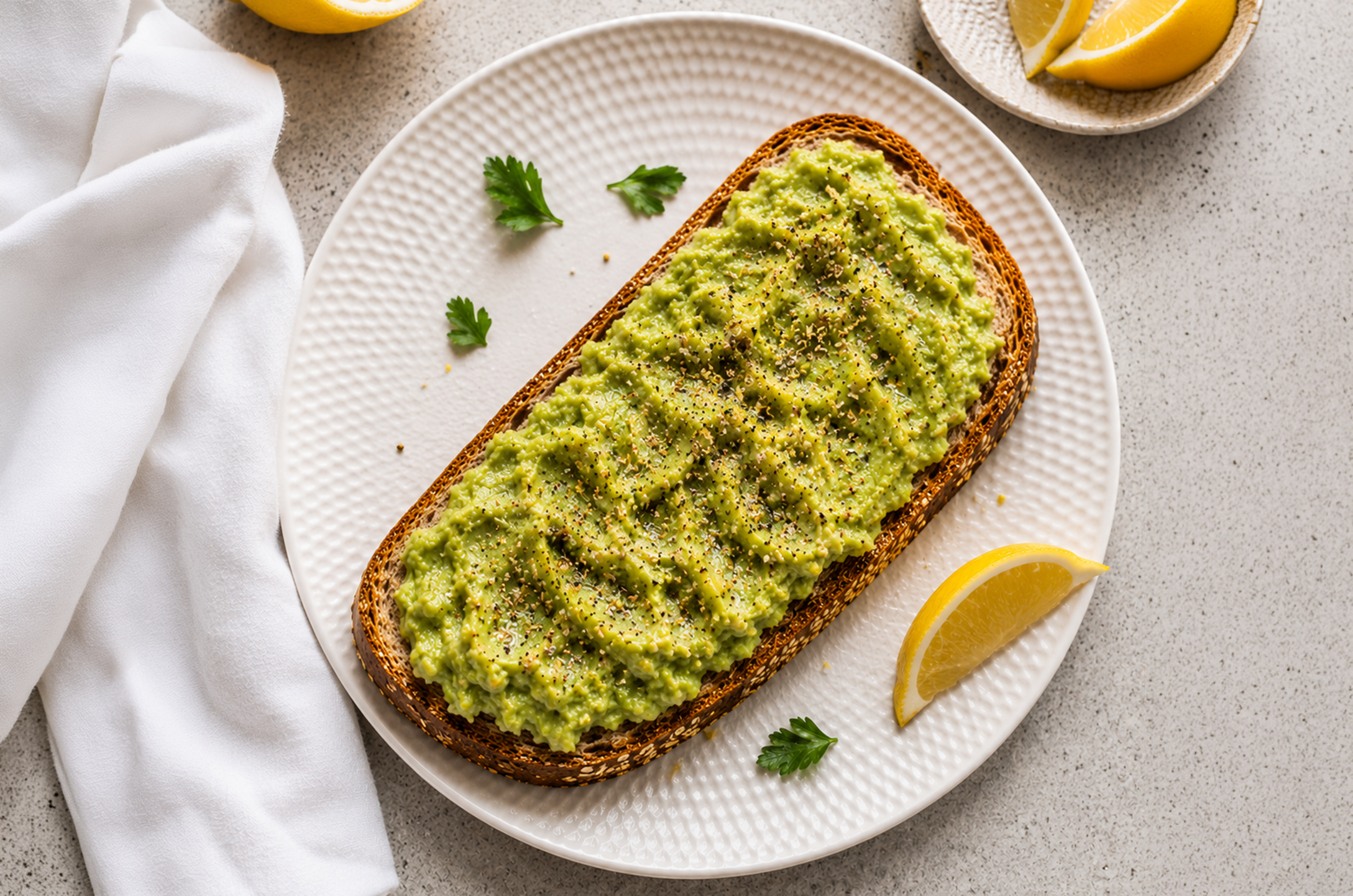 Lemon Pepper Truffle Avocado Toast