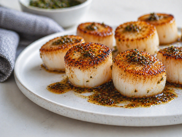 Seared Scallops with Chimichurri Sauce