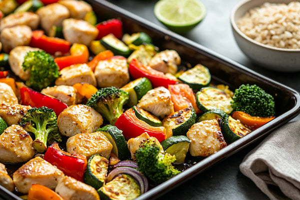 Sheet Pan Miso Pineapple Chicken And Veggies