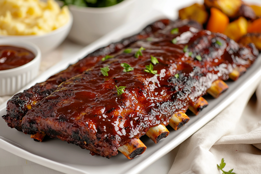 Slow Cooker Sweet Bourbon Pork Ribs