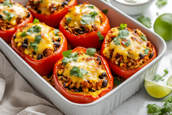 Spicy Stuffed Bell Peppers