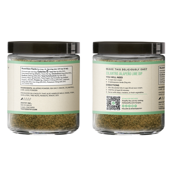 Verde Zing Cilantro Jalapeño Lime Dip Mix - NEW