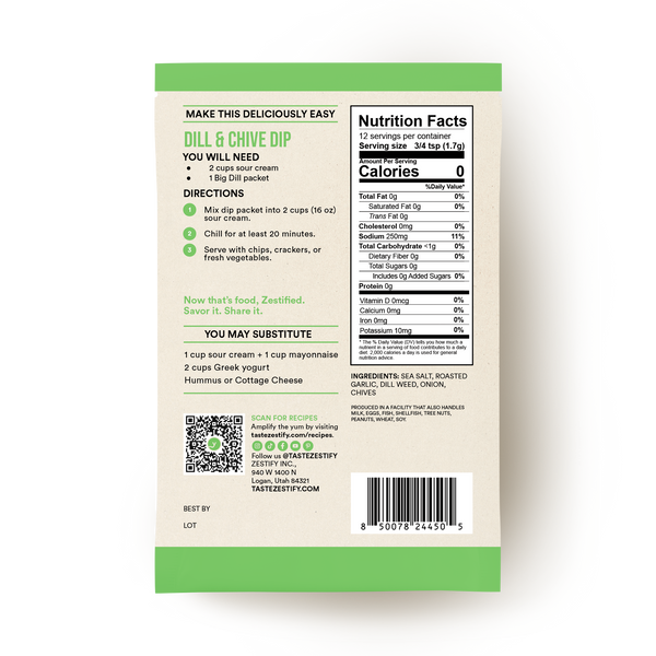 Big Dill - Dill & Chive Dip Mix - NEW