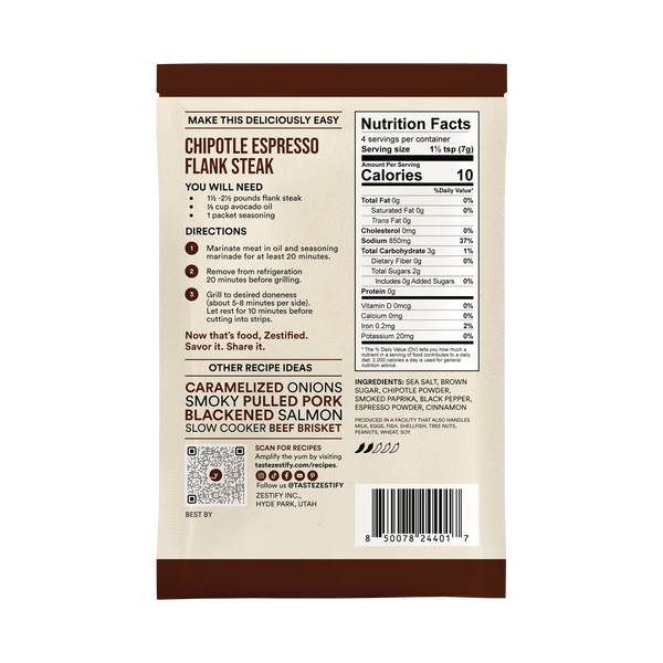 Midnight Smoke Chipotle Espresso Seasoning Mix