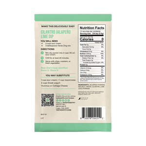 Verde Zing Cilantro Jalapeño Lime Dip Mix - NEW